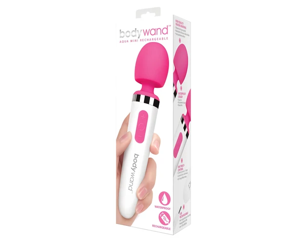 Bodywand Aqua Mini - masszírozó vibrátor (fehér-pink)