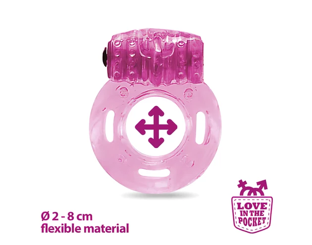 Love in the Pocket - egyszeri vibrációs péniszgyűrű (pink)