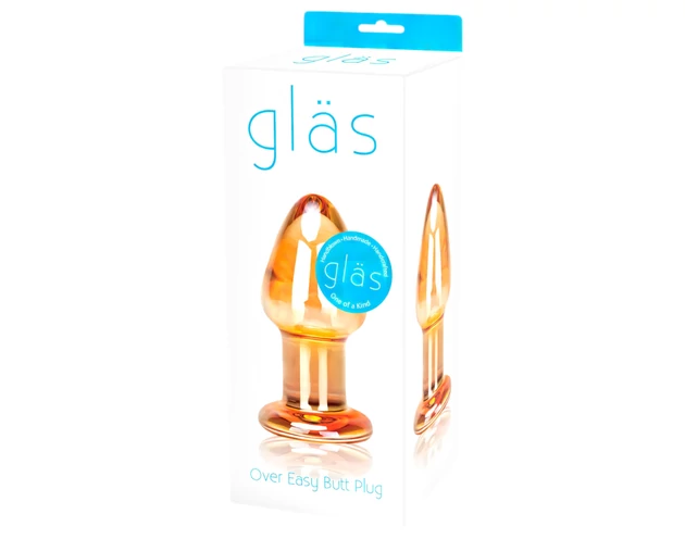 GLAS Over Easy - üveg anál plug (arany)
