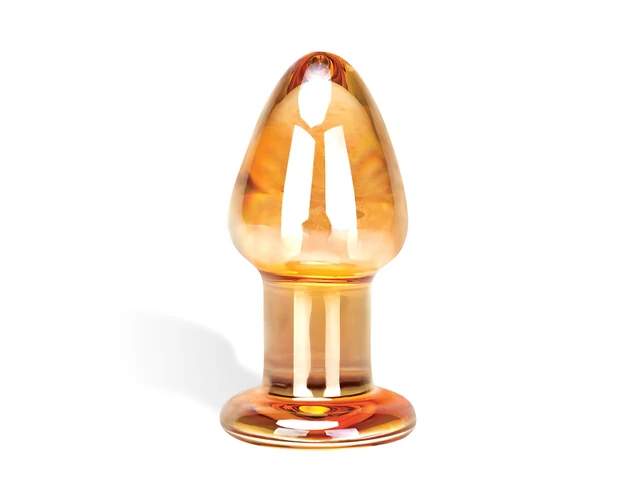 GLAS Over Easy - üveg anál plug (arany)