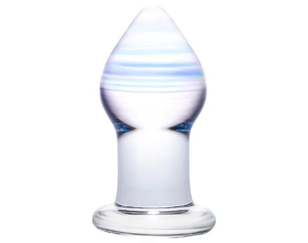 GLAS Amethyst Rain - üveg anál plug (átlátszó lila)