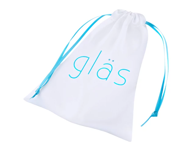 GLAS Galileo - üveg anál plug (fekete-arany)