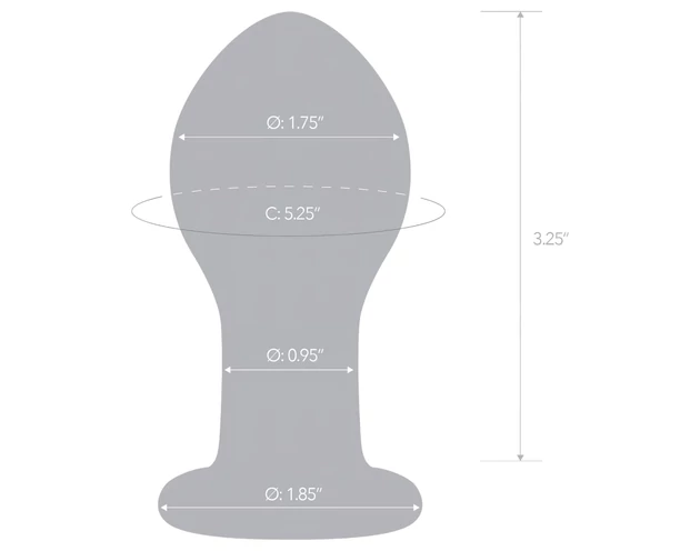 GLAS Galileo - üveg anál plug (fekete-arany)