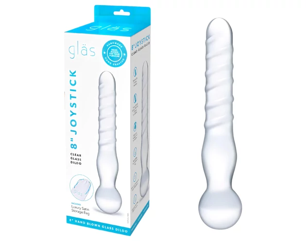 GLAS - kétvégű, üveg dildó (átlátszó)