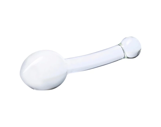 GLAS - üveg anál dupla dildó (átlátszó)