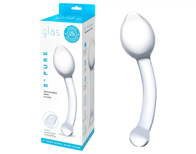 GLAS - üveg anál dupla dildó (átlátszó)