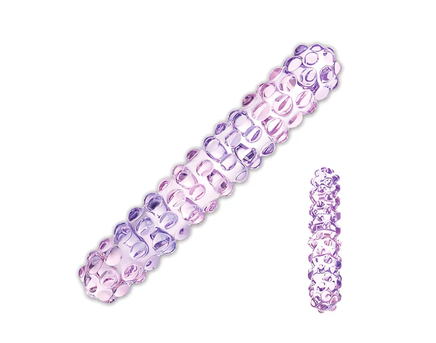 GLAS No. 94 - apró gömbös üveg dildó (pink)