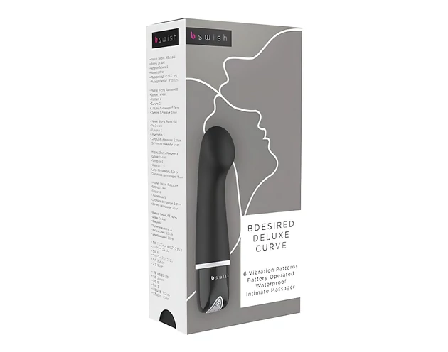 B SWISH Bdesired Deluxe Curve - G-pont vibrátor (fekete)