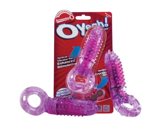 Screaming O Oyeah - vízálló, vibrációs péniszgyűrű (lila)