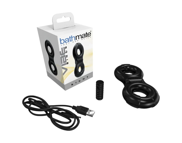 Bathmate Vibe Ring Eight - akkus, vibrációs péniszgyűrű (fekete)