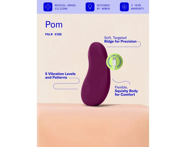 Dame Pom - akkus csikló vibrátor (lila)