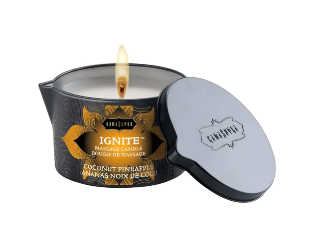 Kama Sutra - vegán masszázsgyertya - kókusz-ananász (170g)