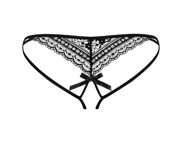 Obsessive Picantina - dupla pántos női bugyi (fekete)