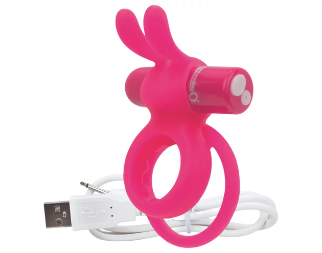 Screaming O Ohare - akkus, nyuszis, vibrációs péniszgyűrű (pink)