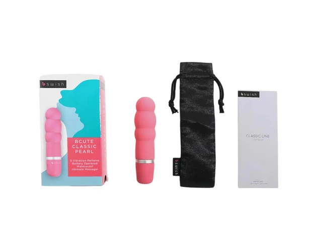 B SWISH Bcute Pearl - vízálló gyöngyös vibrátor (pink)