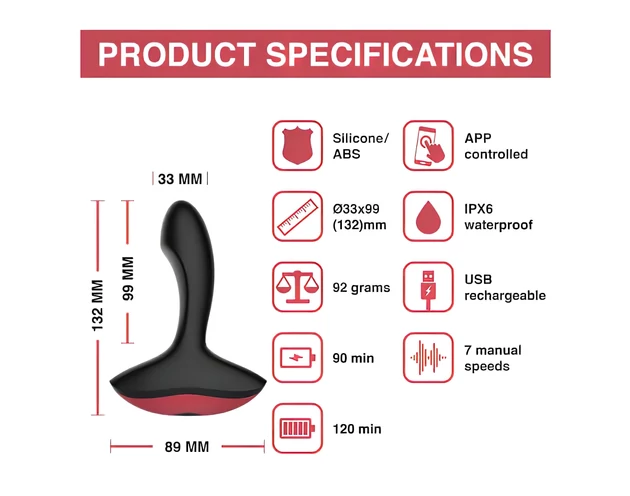 Magic Motion Solstice - okos, akkus prosztata vibrátor (fekete)