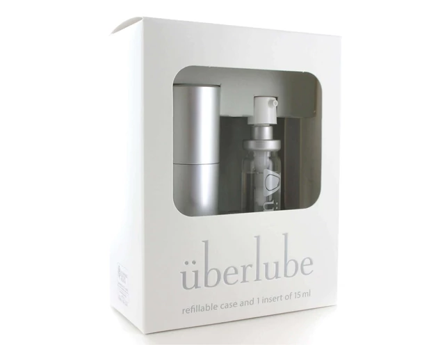 Überlube - utazó tokos szilikonos síkosító - ezüst (15ml)