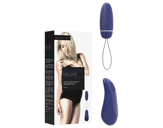 B SWISH Deluxe - rádiós vibrációs tojás (kék)