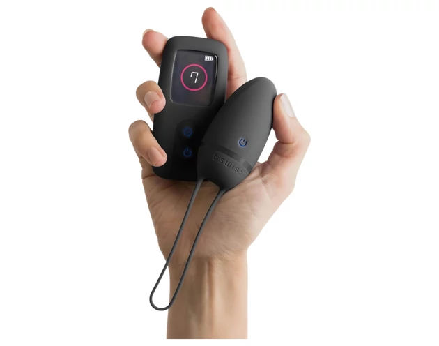 B SWISH Premium - akkus, rádiós vibrációs tojás (fekete)