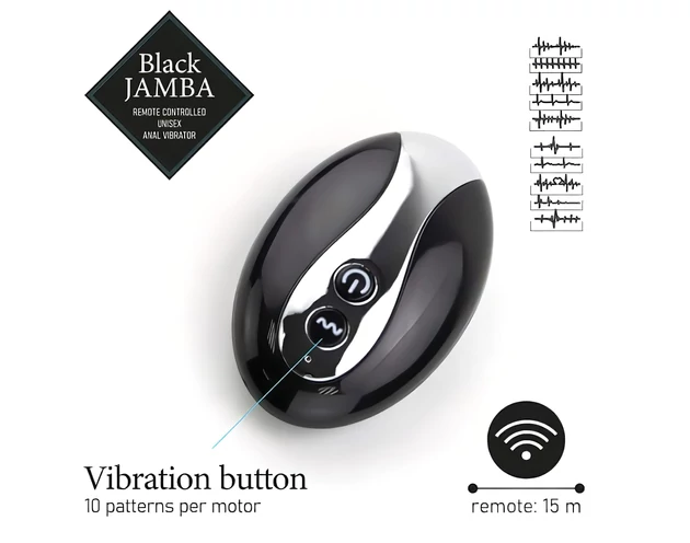 FEELZTOYS Black Jamba - rádiós, melegítő anál vibrátor (fekete)