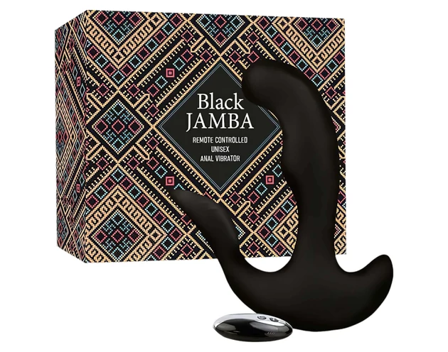 FEELZTOYS Black Jamba - rádiós, melegítő anál vibrátor (fekete)