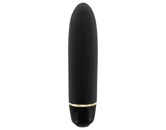 Rianne Essentials Classique Stud - szilikon rúzs vibrátor (fekete)