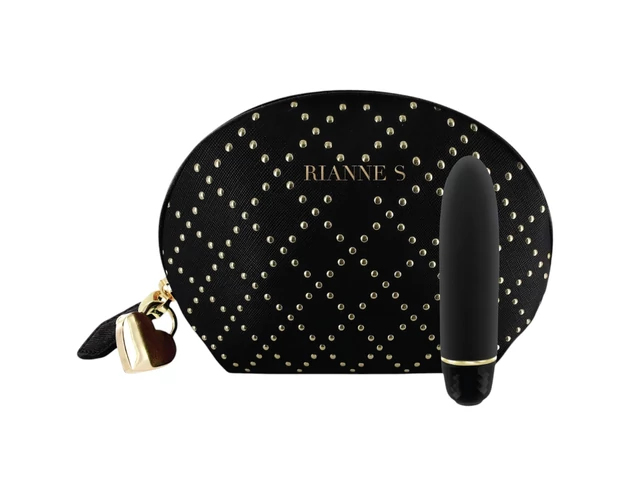 Rianne Essentials Classique Stud - szilikon rúzs vibrátor (fekete)