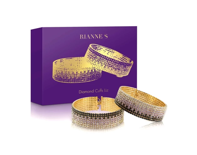 RS Icons Diamond - strasszos ékszer bilincs (1 pár) - rózsaarany