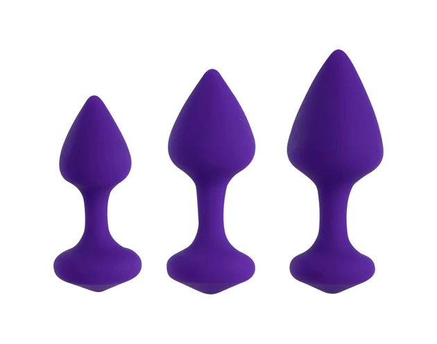 FEELZTOYS Bibi - anál plug szett - lila (3 részes)