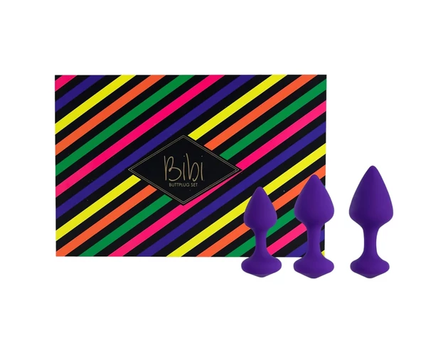 FEELZTOYS Bibi - anál plug szett - lila (3 részes)