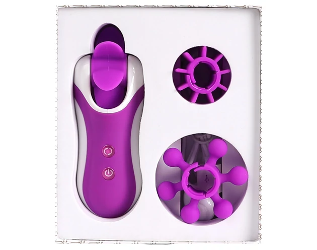 FEELZTOYS Clitella - akkus, forgó, orál vibrátor (lila)