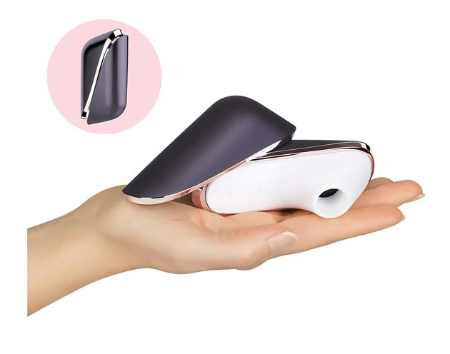 Satisfyer Traveler - utazó akkus csiklóizgató (fekete-fehér)
