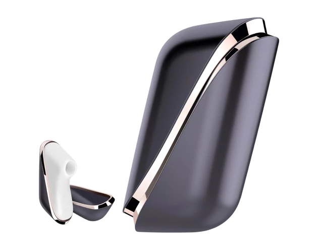 Satisfyer Traveler - utazó akkus csiklóizgató (fekete-fehér)