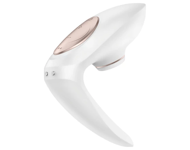 Satisfyer Pro 4 Couples - akkus léghullámos párvibrátor (fehér)