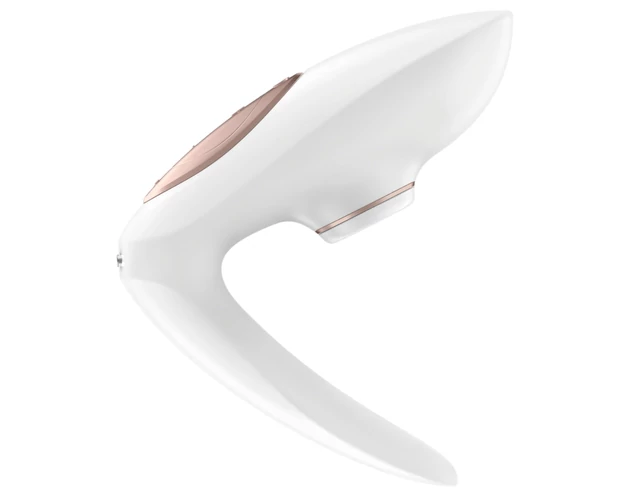 Satisfyer Pro 4 Couples - akkus léghullámos párvibrátor (fehér)