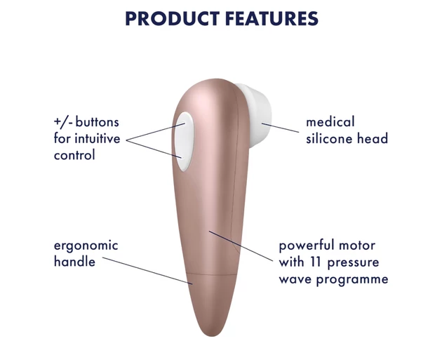 Satisfyer 1 Number One - léghullámos csiklóizgató (barna)