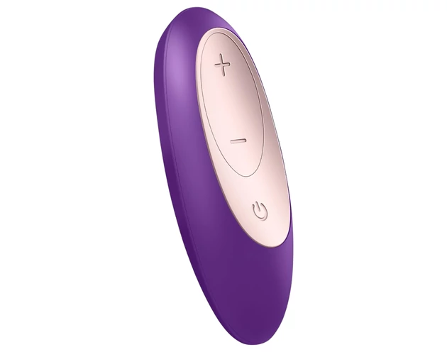 Satisfyer Double Plus Remote - rádiós, akkus párvibrátor (lila)