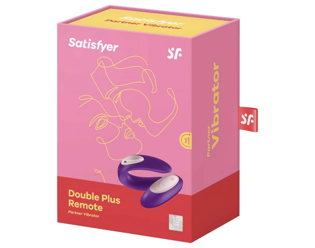 Satisfyer Double Plus Remote - rádiós, akkus párvibrátor (lila)