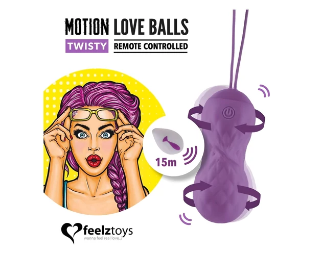 FEELZTOYS Twisty - forgó vibrációs tojás (lila)