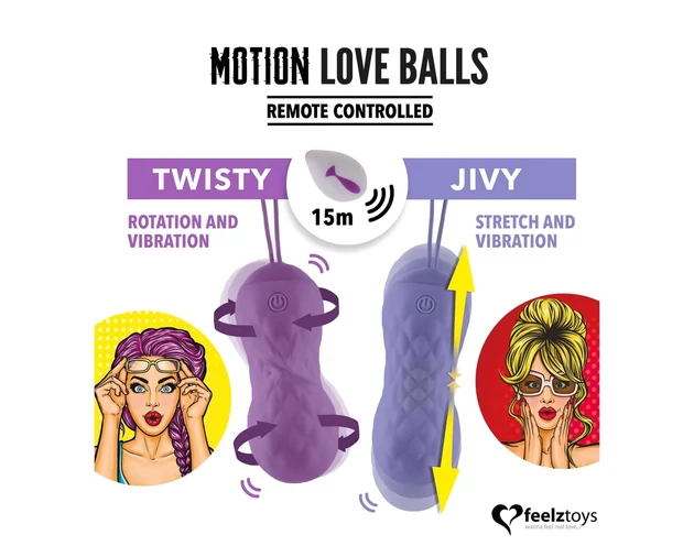 FEELZTOYS Twisty - forgó vibrációs tojás (lila)