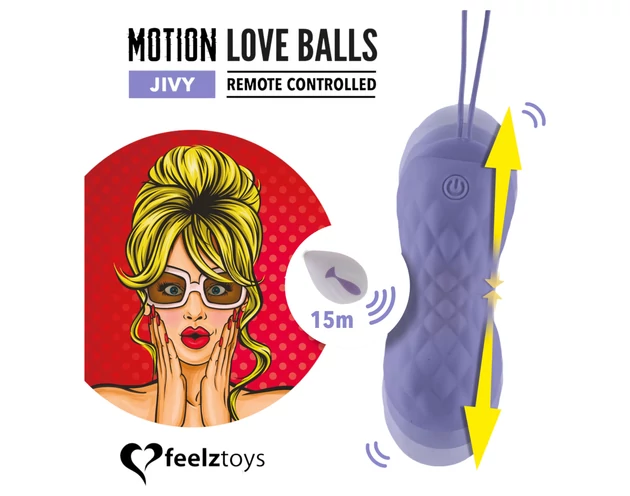 FEELZTOYS Jivy - rádiós lökő vibrációs tojás (lila)