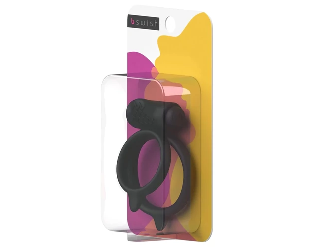 B SWISH Bcharmed DUO - vibrációs péniszgyűrű (fekete)