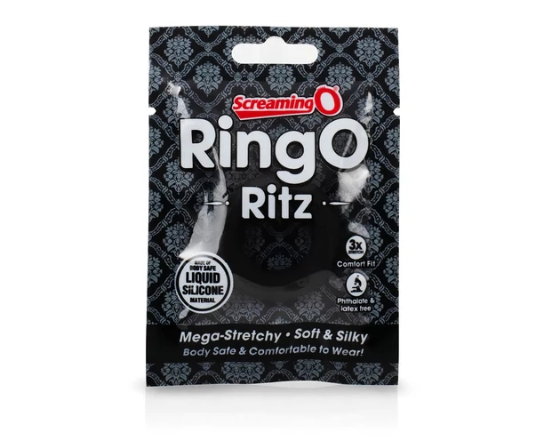 Screaming O Ritz - szilikon péniszgyűrű (fekete)