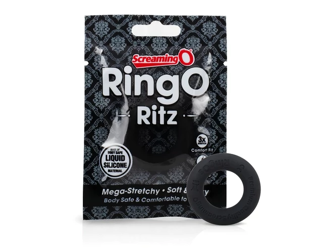 Screaming O Ritz - szilikon péniszgyűrű (fekete)