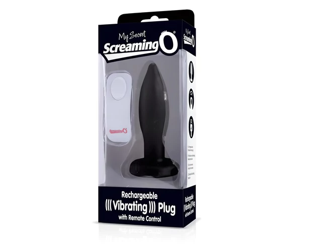 Screaming Plug - akkus, rádiós anál vibrátor (fekete)