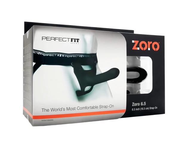 Perfect Fit ZORO 6.5- felcsatolható dildó (16,5cm) - fekete