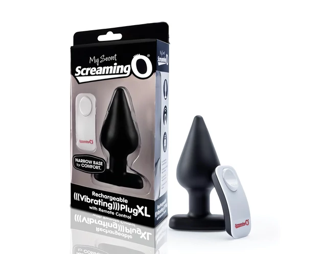 Screaming Plug XL - anál vibrátor (fekete)