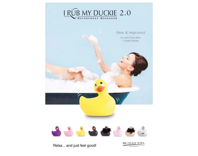 My Duckie 2.0 - kacsa vízálló csikló vibrátor (fekete)