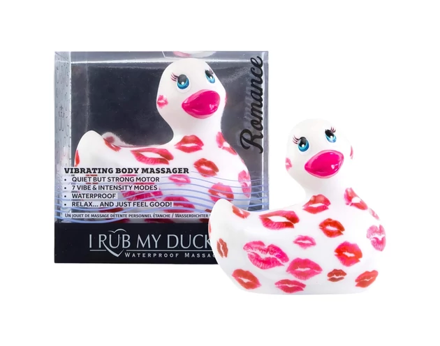 My Duckie Romance 2.0 - vízálló csikló vibrátor (fehér-pink)