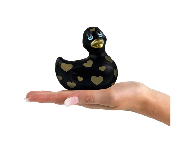 My Duckie Romance 2.0 - csikló vibrátor (fekete-arany)
